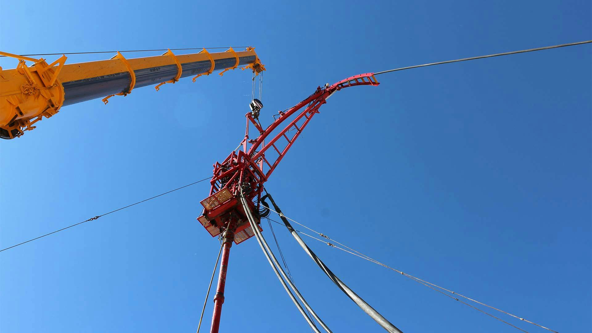 Intervention equipment in use on drill site