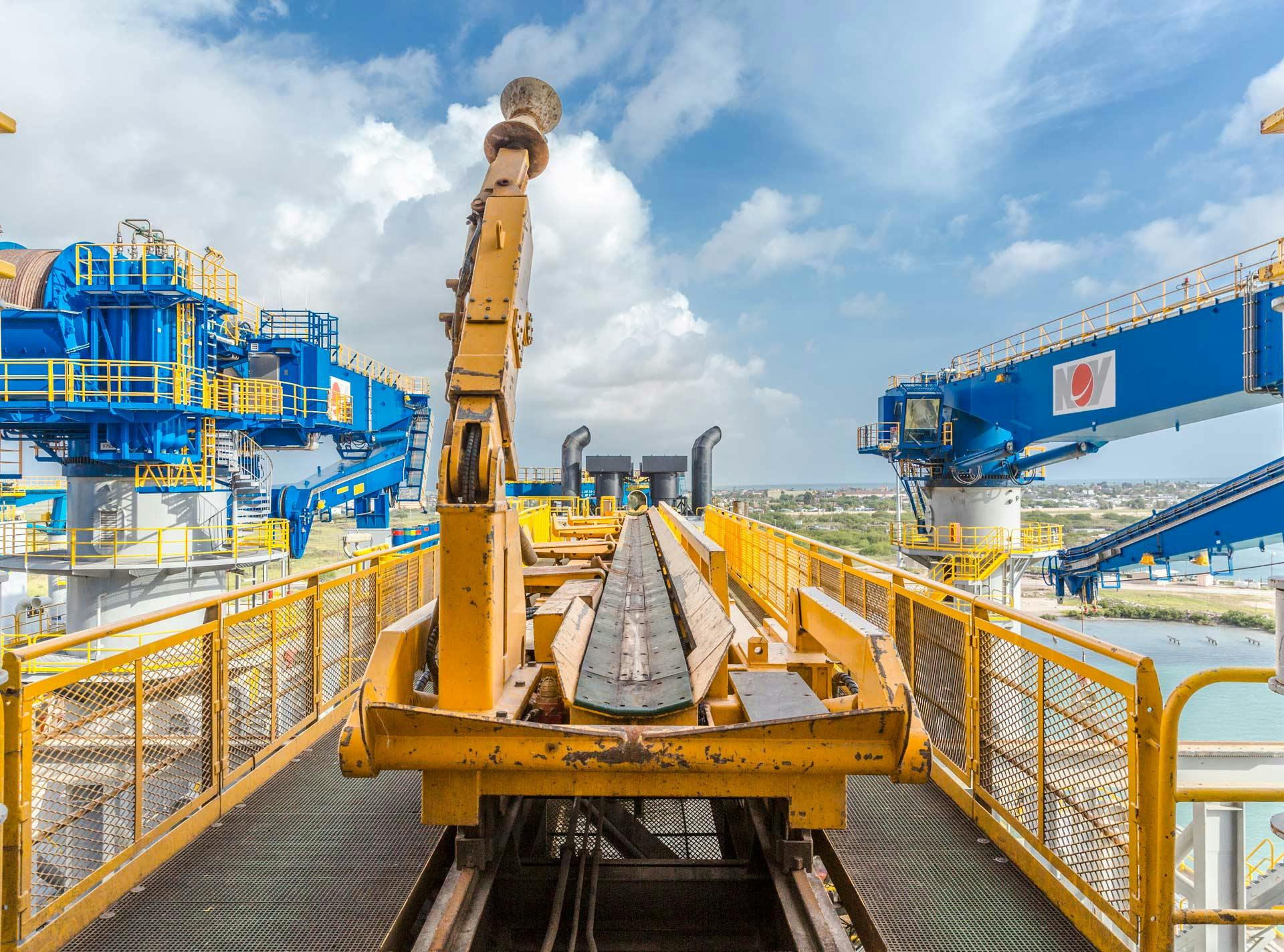 Offshore catwalk machine on the Noble Bob Douglas drillship