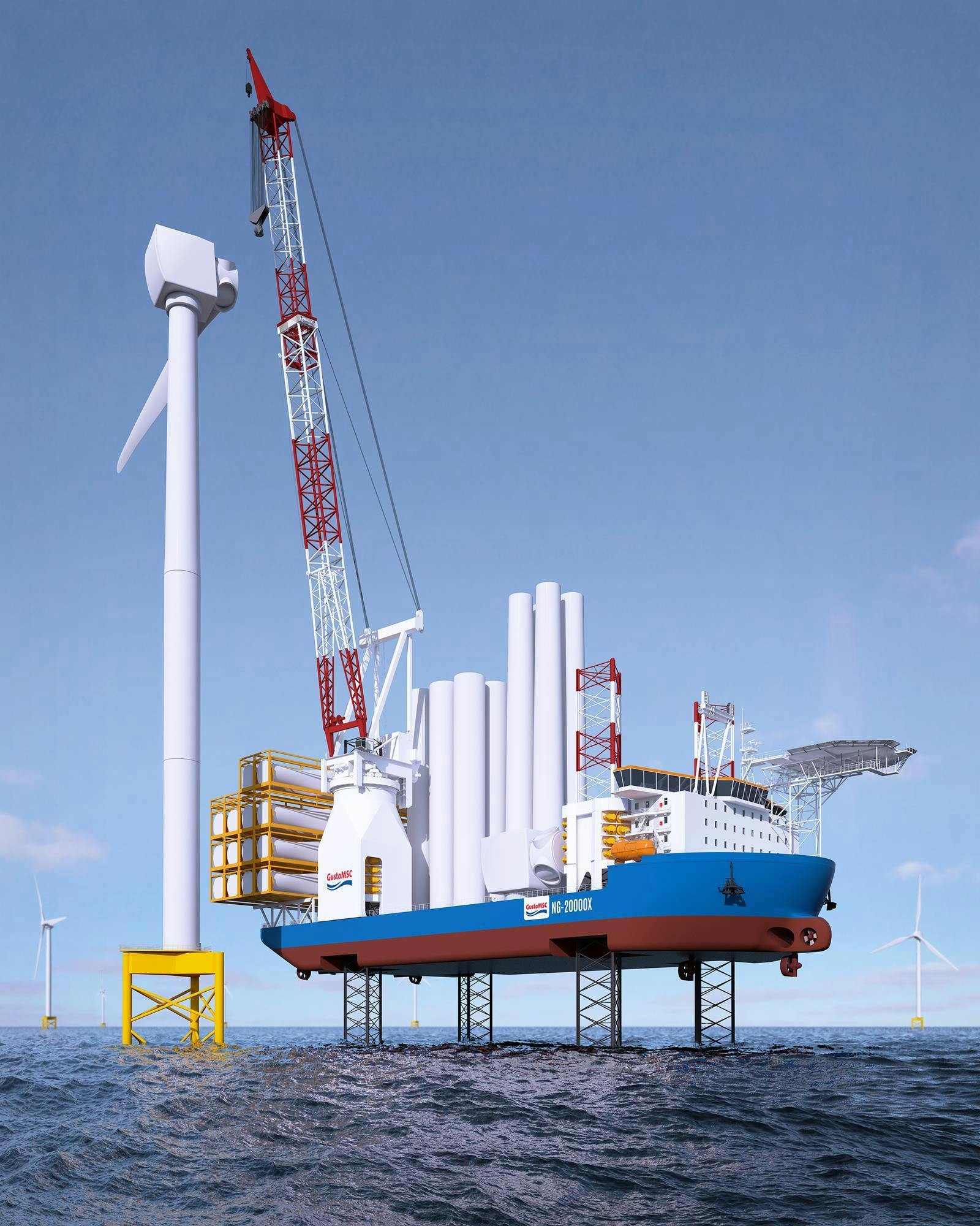 Windmill installation vessel design