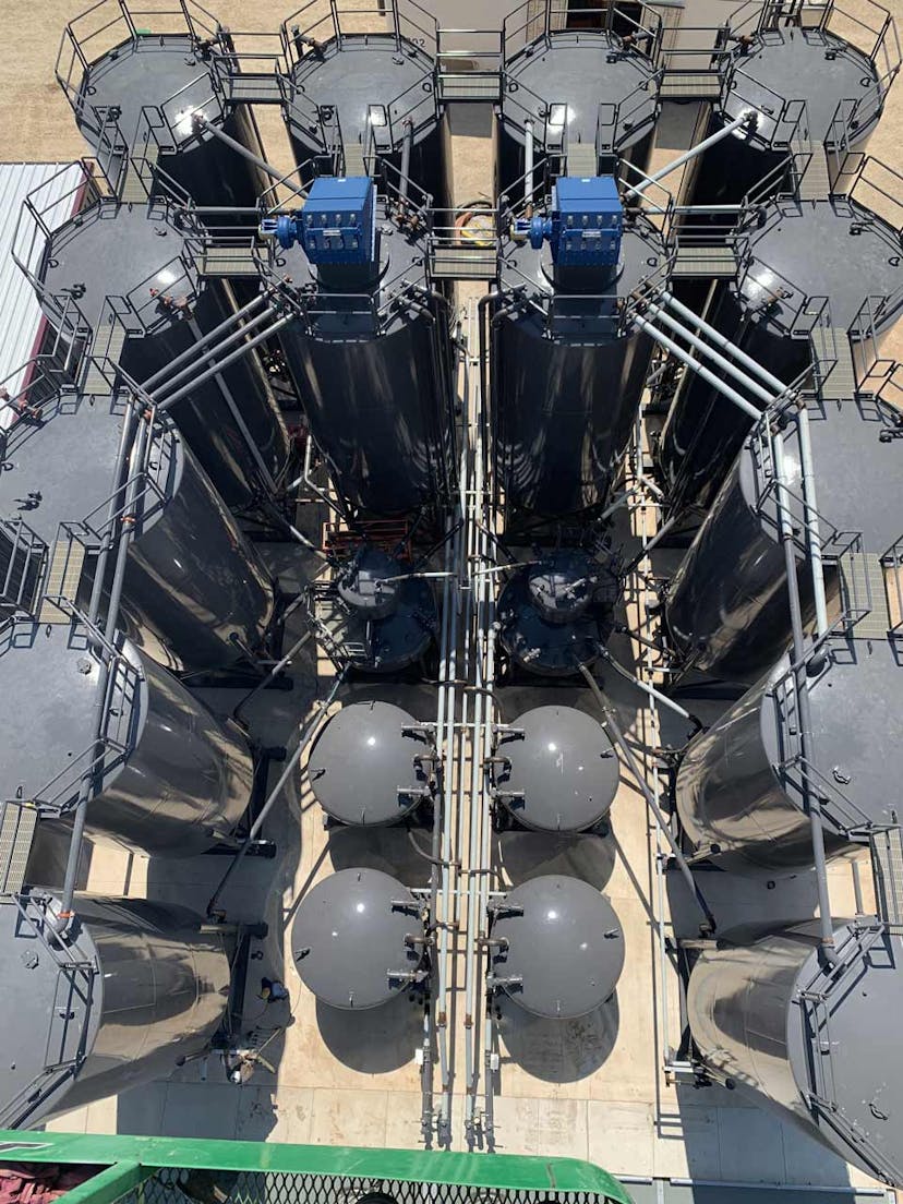 An aerial view of a Stationary Cement Plant